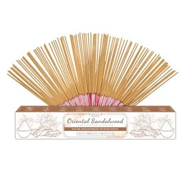 Organic-Natural-Non-Toxic-Oriental-Sandalwood-Incense-Sticks (86 Agarbatti Sticks) | 40 Minutes Long Lasting Burn for Positive Vibes, Relaxation, Aromatherapy, Air purification, Meditation, Protection
