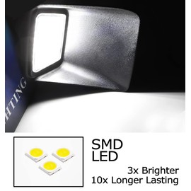 iJDMTOY OEM-Fit 3W Full LED License Plate Light Assembly Kit Compatible With Chevy 2004-2012 Colorado GMC Canyon Pickup Truck, Powered by 21-SMD Xenon White LED Diodes