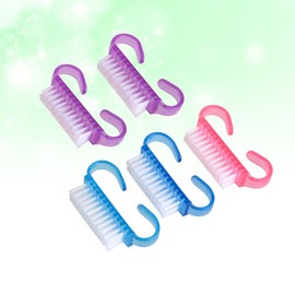 FOMIYES 5pc Nail Brush Small Dust Brush for Manicure and Hand Cleaning Random Colors Gentle Bristles for Safe Use Nails and Skin for Home and Salon Use