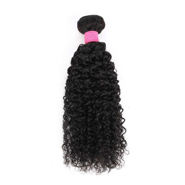 blisshair Kinky Curly Human Hair 1 Bundles Real Hair Bundle 90-95 g Brazilian Curly Real Hair Weave Weave Hair Extensions 100% Virgin Remy Hair Black (30 Inches)