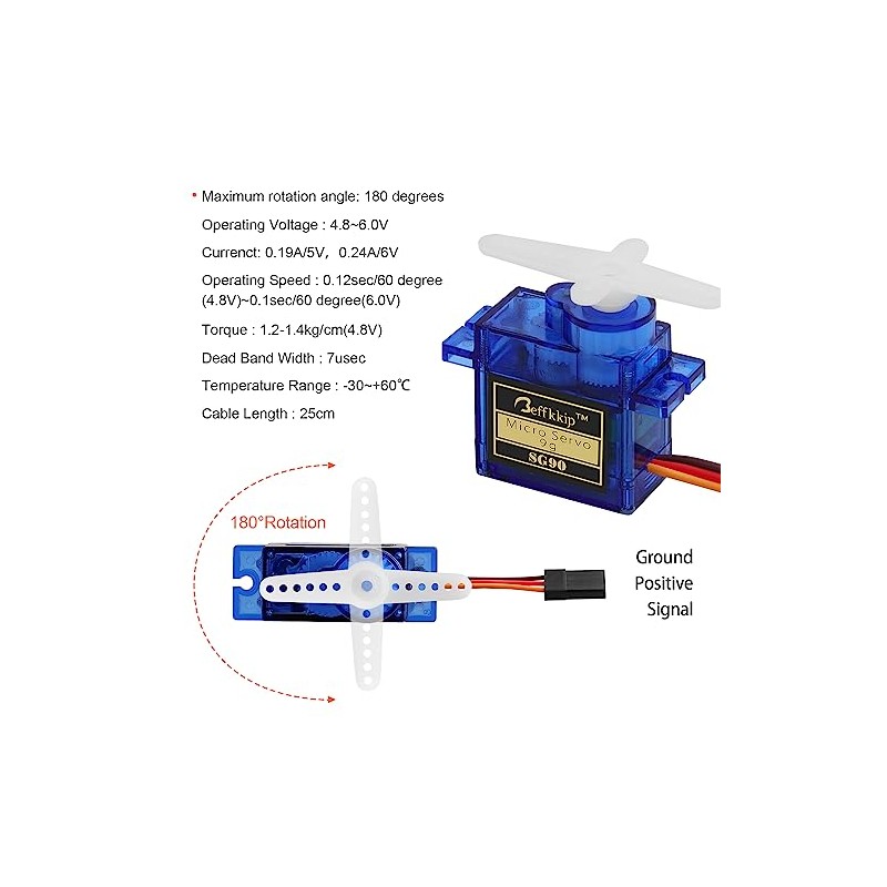 4Pcs SG90 9g Micro Servos for RC Robot Helicopter Airplane