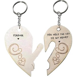 Valentine Couple Keychain - You Hold The Key to My Heart Couple Keychain for Him and Her, Valentine's Day Birthday Gifts for Boyfriend Girlfriend, His and Her Gifts