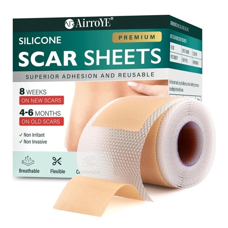 Airroye 1 Roll Silicone Adhesive Scar Sheets 1.6" x 120