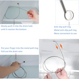 MEYIART 2 Pack 55 Inches Brush Cleaner for Cleaning Straw,Long Flexible Tube Cleaning Brush,Stainless Steel and Nylon Bristles, Suitable for Home Kitchen, Fish Tank,Water Pump Accessories, and More