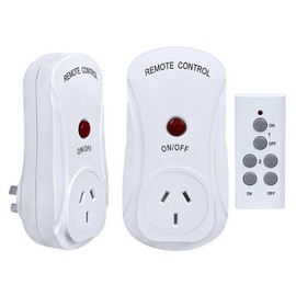 Wireless Remote Control Electrical Outlet Switch for Lights, Fans, Christmas Lights, Small Appliance, Long Range White (Learning Code, 2Rx-1Tx) 3000W/16A