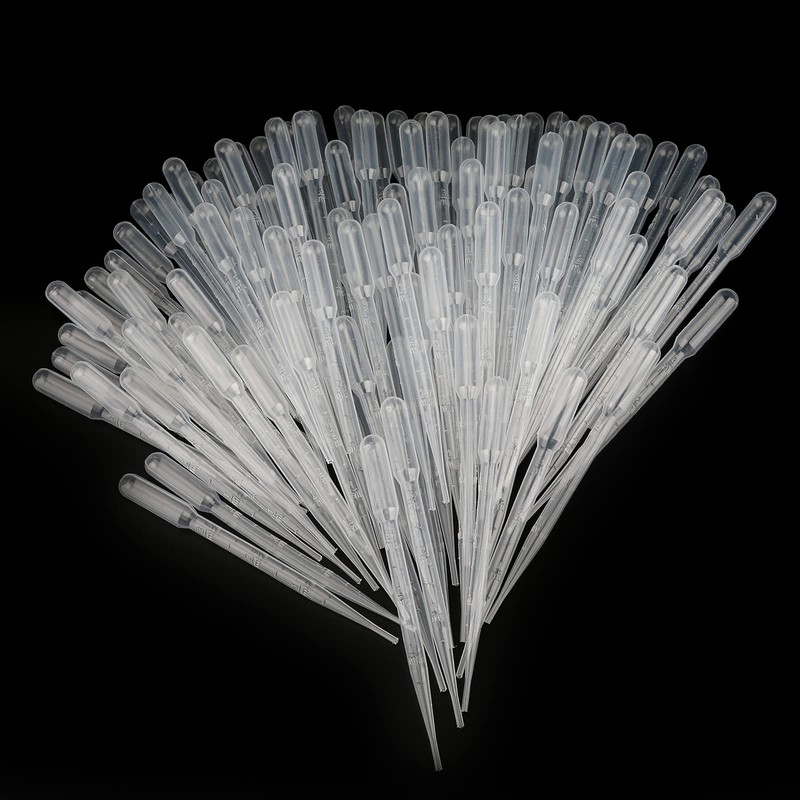 G2PLUS 100PCS 3ml Disposable Plastic Pipettes, Essential Oils Graduated Transfer