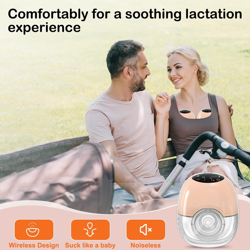Electric Breast Pump, 4 Modes and 12 Levels, Handsfree Breast