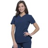 Cherokee Infinity CK865A Women's V-Neck Scrub Top, Navy, Small