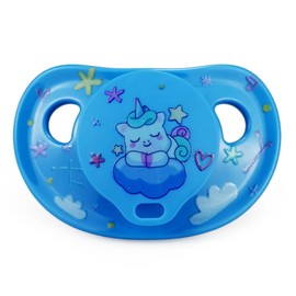 WhisperWilds Adult Sized Pacifier Unicorn Pattern Cute Printed Blue