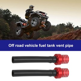 OTOTEC 2pcs Red Motocross Breather Hose Motorcycle Fuel Tank Breather Vent Hose Compatible with MX Compatible with Enduro Compatible with Trials