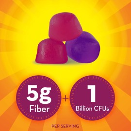 (2Pack)Metamuc<wbr/>il Fiber Supplement Probiotic Gummies, Berry + Kiwi