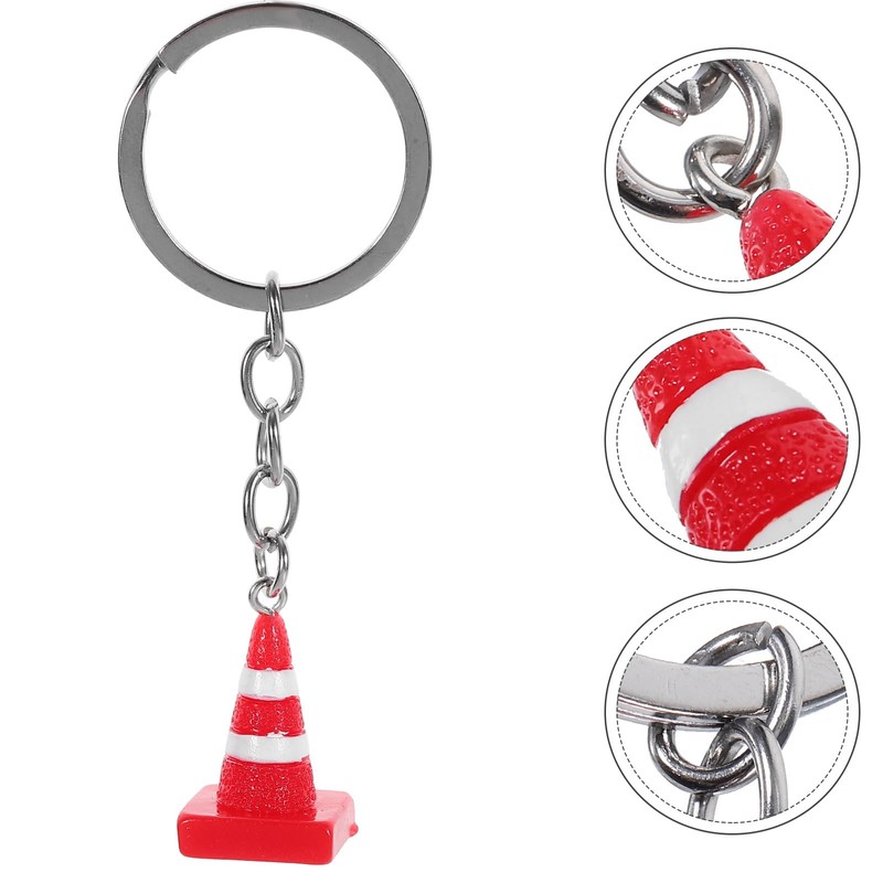 AOKWAWALIY Traffic Cone Key Chain Traffic Cone Pendant Construction Road