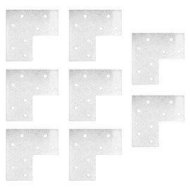 8 Pcs Flat Corner Bracket for Wood, Flat Fixing Brace Brackets, L Brackets for Wood, Angle Brackets Flat Straight Brackets for Repairing Fixing Furniture Support Joining Mending Plates, 3x3x1.5