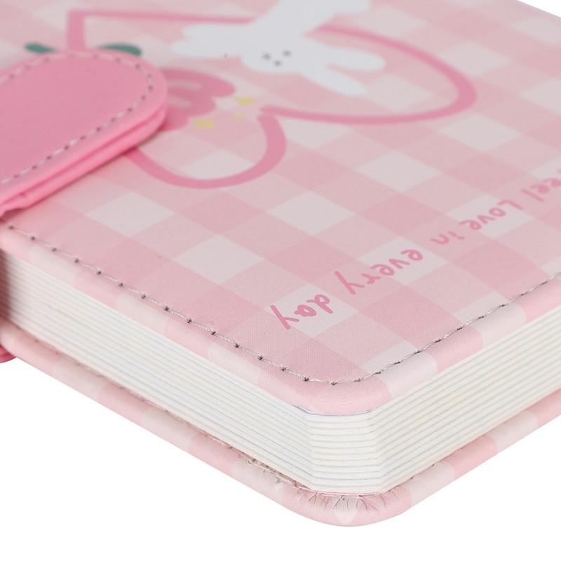 2Sets A6 Magnetic Buckle Notebook Binder Cute Bunny Pattern Daily