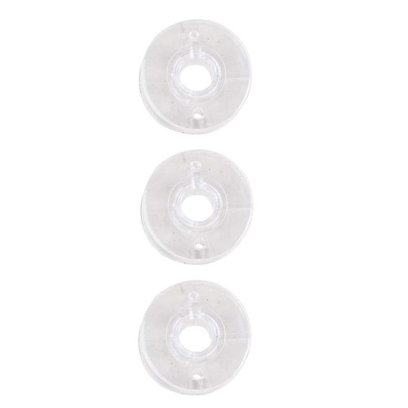 SINGER 06542 Class 15J Bobbins, Transparent, 3-Count