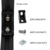 BLCCLOY 20 Sets 10 Series Extrusion Black Brackets 1" x