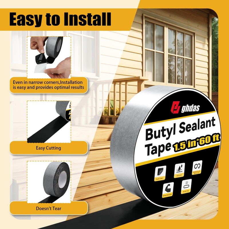 Bghdas - 1 Pack Butyl Sealant Tape 1 1/2" X