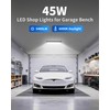THECHAM IP66 Waterproof 45W LED Shop Lights, 5400LM 6000K Daylight
