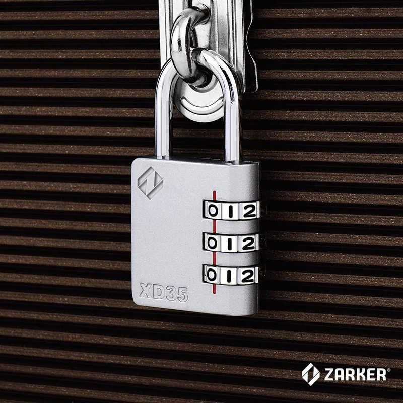ZARKER XD35-G Zarker 3-Digit Dial Type Padlock Safe Security Goods