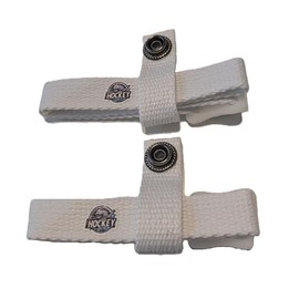 Hockey Helmet Chin Straps - Adjustable Replacement Straps (2 Sets) for Ice Hockey Helmets - AAA Hockey Pro (White)