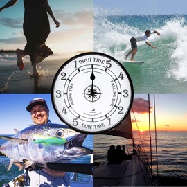 WEEGEEKS 8 inch Tide Clock Nautical Clock, High Tide Low Tide, Nautical Wall Clock for Wall Decor, Boat Accessories