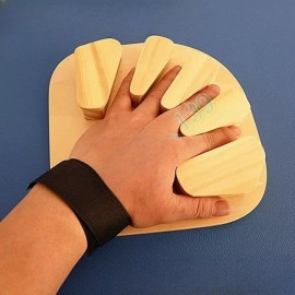 구축 손가락 분지판 교정 훈련 재활 굴곡 휴대 변형 지판 [C. 중형+도르래+스트랩] Building Finger Splint Correction Training Rehabilitation Flexion Portable Deformity Board [C. Medium + Pulley + Strap]