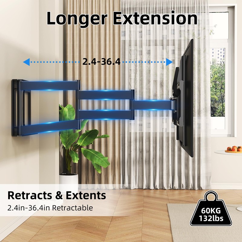 Long Arm TV Wall Mount,Corner TV Wall Mount for 37-75
