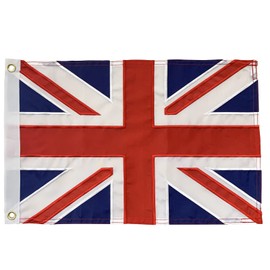 Bradford British Flag 12x18 Inch Outdoor, Embroidery Union Jack Flags for Boating, Double Sided England United Kingdom UK Flag with 2 Brass Grommets for Car Bike Outdoor Decoration
