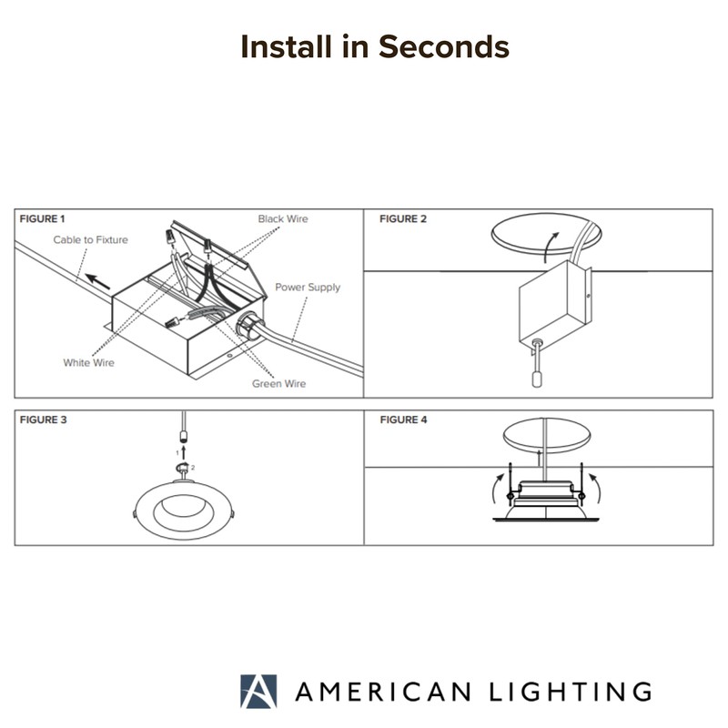 American Lighting LED Downlight 2 Inch Round 5CCT Selectable White