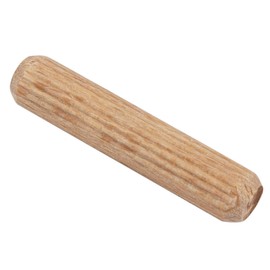 BICB Fluted Wood Kiln Dowel Pins, 1/4" x 2"- 100 Pieces, Made of Beechwood