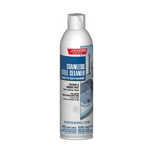 Chase Products Champion Sprayon Stainless Steel Cleaner, 16oz, Aerosol - Includes 12 per case.