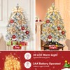 MARTINE MALL 2FT Pre-Decorated Small Christmas Tree with Lights, Artificial