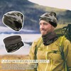 Neer 2 Stück Winter Camouflage Mütze und Halswärmer Set Grün
