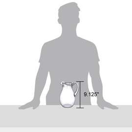 Amazing Abby - Bubbly - Plastic Pitcher (64 oz, 2 Quart), Clear Water Pitcher with Lid, Fridge Jug, BPA-Free, Shatter-Proof, Great for Iced Tea, Sangria, Lemonade, Juice, Milk, and More