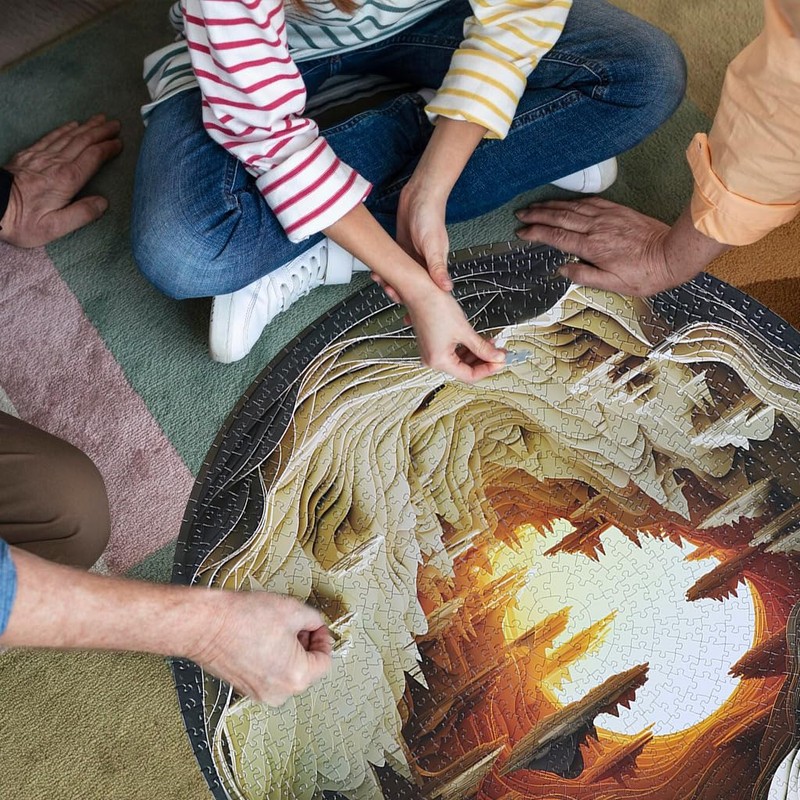 Bgraamiens- Hard Puzzles for Adults -3D Visual Dawn Inside a