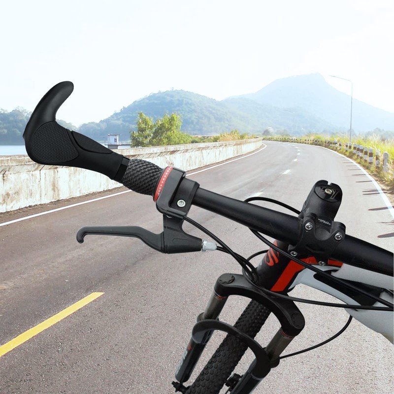 Simpeak Bike Bicycle Grips Handlebar, Gel Rubber Handlebar Grips Premium