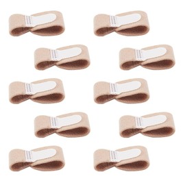 ANCLLO 10 Pieces Hammer Toe Straightener Toe Cushioned Sleeves for Hammer Toes, Crooked Toes, Protects Curved Toes and Hammer Toes, Overlapping Toe Protection, Medium