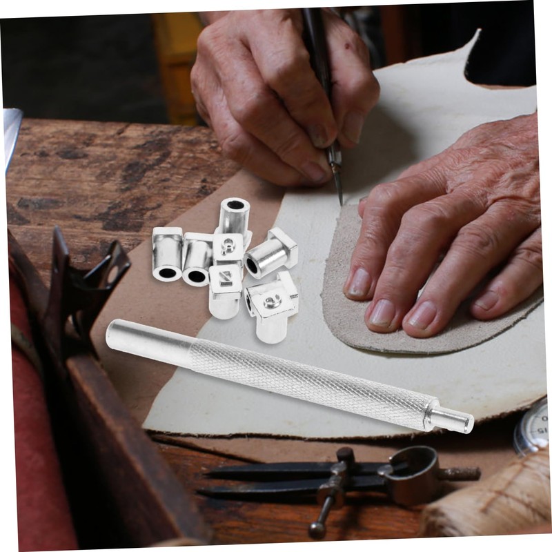 CORHAD 1 Set Leather Craft Stamping Tool Durable Alphabet Stamps