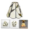 Uonlytech 1pc Stained Glass Lampshade Ceiling Fan Light Shades Decorative