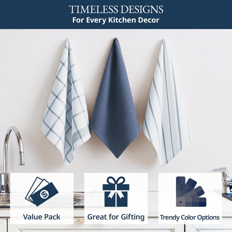 LANE LINEN Dish Towels Set of 12-18” x 28” Soft,