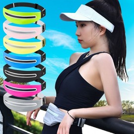 Regular Running Belt Sports Sling Bag - Waterproof & Reflective for Jogging, Hiking, Outdoor Activities 02. Light Pink/ONESIZE
