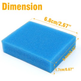 12PCS Filter Sponges Replacement Compatible with Tineco IFloor HF10E-01, Complete Cordless Wet Dry Vacuum Cleaner Spare Parts Accessories (Blue)