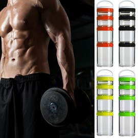 Stackable snack pots, storage jars, snack storage containers, 4-layer 4-capacity twist lock storage containers and jars, portable and stackable, food containers with lid, only 1 set