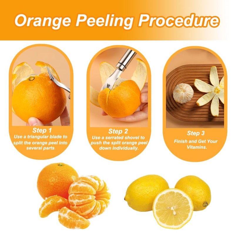Orange Peelers Orange Peeler Tool Citrus Peeler Stainless Steel Slicer