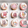 Fyeoxle 36PCS Edible Candyland Cupcake Toppers Wafer Paper Sweet Candy