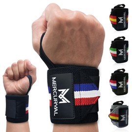 MERCURYAL 2 x Gym Wrist Wraps - Crossfit - New Advanced Design from France - Fitness Accessories - Wrist Wraps - Sports Armband for Men and Women