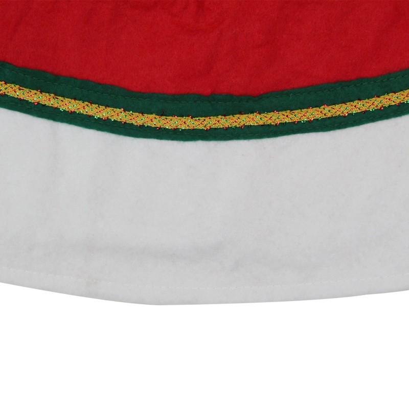 Northlight 36" Christmas Traditions Cardinal Red Green White Border Tree