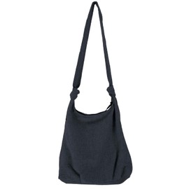 GURU SHOP Boho Shoulder Bag, Shoulder Bag - Green, Men/Women, Cotton, 30 x 35 x 9 cm, Alternative Shoulder Bag, Fabric Handbag, black, Unit size