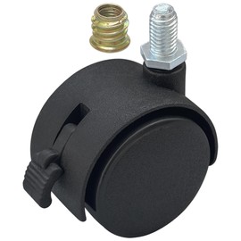 8 PCS Nylon Swivel Caster Wheels,50mm Diameter Furniture Casters with Brakes