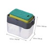 STOBAZA 2sets Countertop Dish Soap Dispenser with Sponges Transparent Press